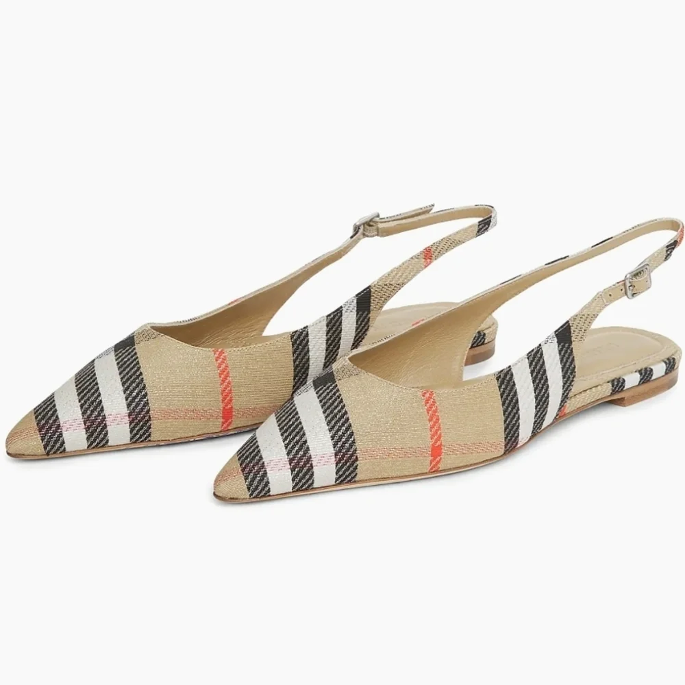 Burberry Birdie Check Slingback Flats - Picture 11 of 11